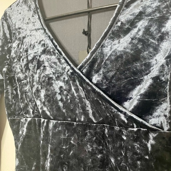 Ci Sono Charcoal Velvet Bodysuit Dark blue - Picture 6 of 7